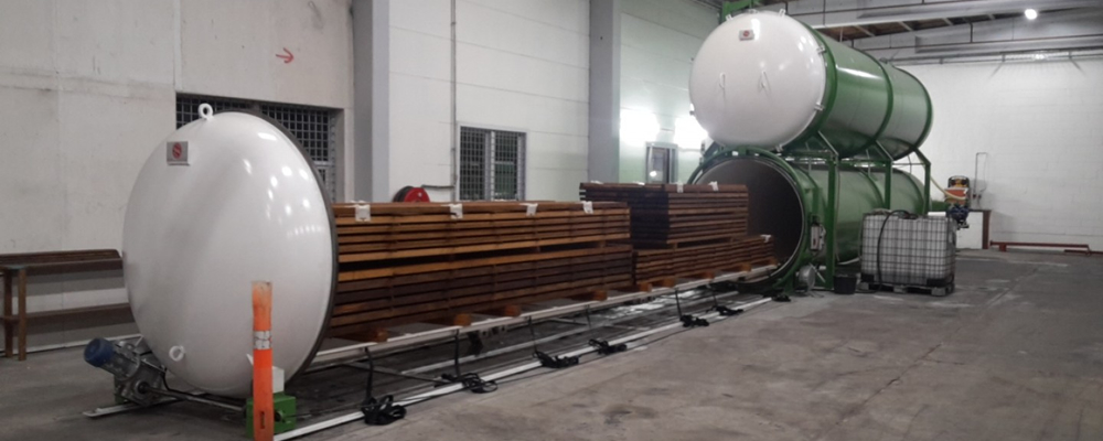 Autoclave para el tratamiento a presión de la madera